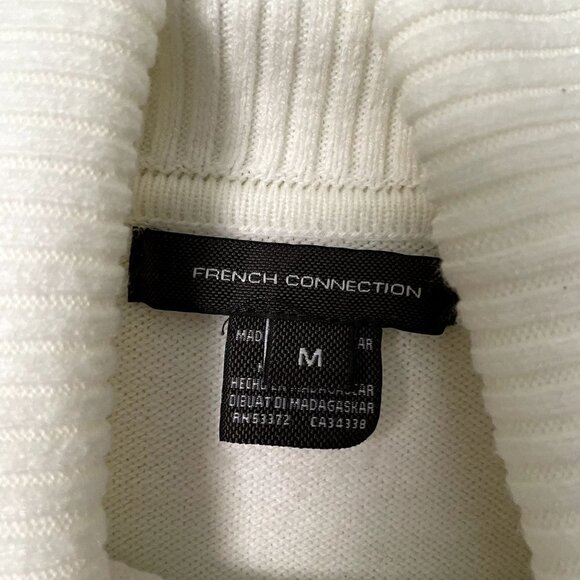 French Connection classic white turtleneck soft minimalistic winter sweater - Picture 5 of 5